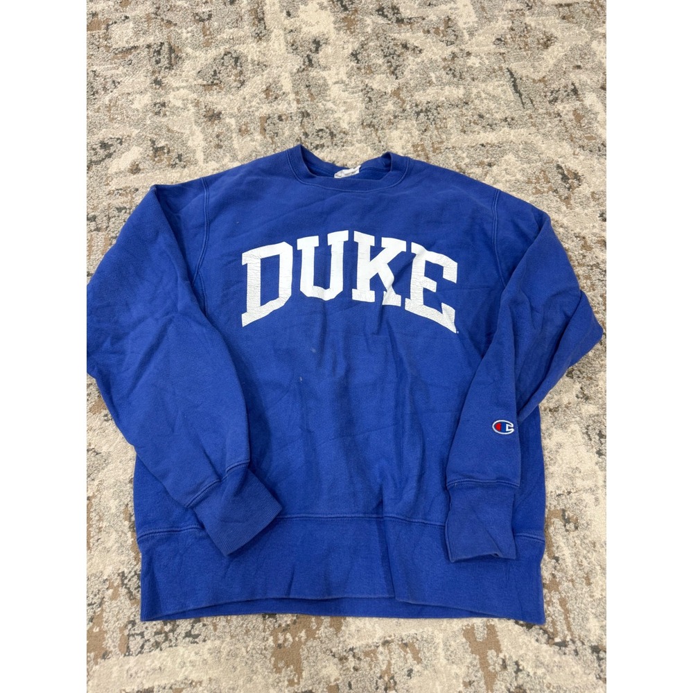 Champion Reverse Weave Duke University Sweatshirt Royal Blue Mens Medium